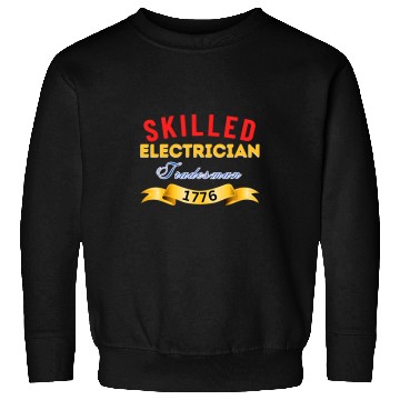 Discover Black Electrician Skilled Designation Black and Proud Sweatshirts
