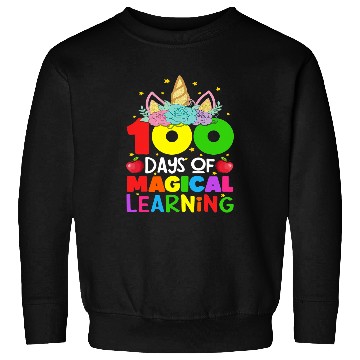 Discover Unicorn Pet 100 Days Magical Learning 100 Days of School Sweatshirts