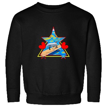 Discover Dolphin Pet Gift Fantasy Dolphin Skateboarding Sweatshirts