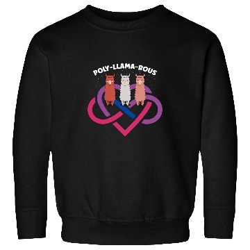 Discover Llama Pet PolyLlamaRous Funny Polyamory For Polyamorous Throuple 21 Sweatshirts