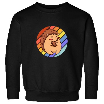 Discover Hedgehog Pet Little Hedgehogs eats cookie 2 Sweatshirts