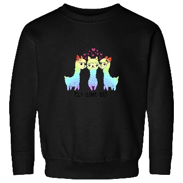 Discover Llama Pet PolyLlamaRous Funny Polyamory For Polyamorous Throuple Sweatshirts