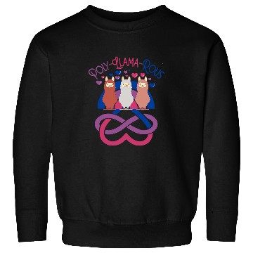 Discover Llama Pet polyllamarous funny Polyamory For Polyamorous throuple 9 Sweatshirts