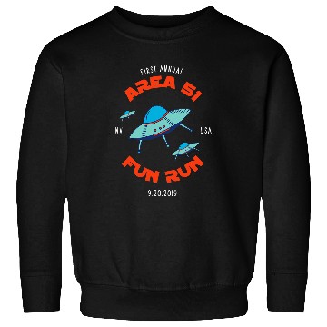 Discover Aliens UFO Area 51 Fun Run  UFO Funny Alien Event Gear Sweatshirts