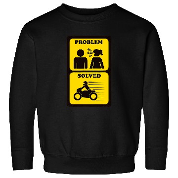 Discover Mens Funny Motorcycle T Problem Solved Biker Gift Tee Men Sweatshirts