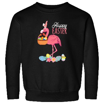 Discover Flamingo Pet With Easter Happy Easter Egg Basket Hunting 8 Sweatshirts