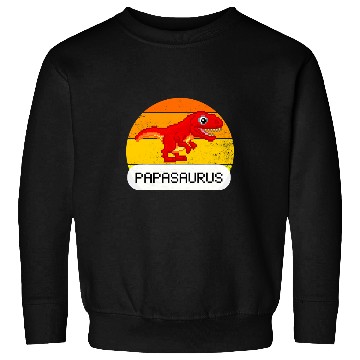 Discover Dinosaur Pet Papasaurus T rexs Dinosaur Pixel style Fathers Day Sweatshirts