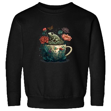Discover Frog Pet Cottagecore Frog Toad and Mug Cute Forestcore Aesthetics Sweatshirts
