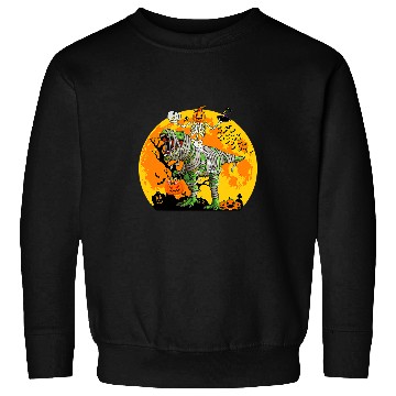 Discover Dinosaur Pet Skull Riding Mummy Dinosaur T rexs For Boys Kids Halloween 3 Sweatshirts