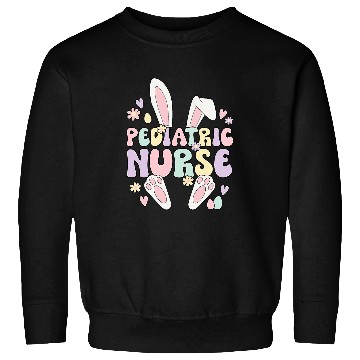 Discover Peds nurses Easter Bunny Pediatric Nursing Easter Day Sweatshirts