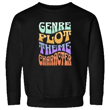 Discover Retro Author Writer Novelist Genre Plot Theme Character Sweatshirts
