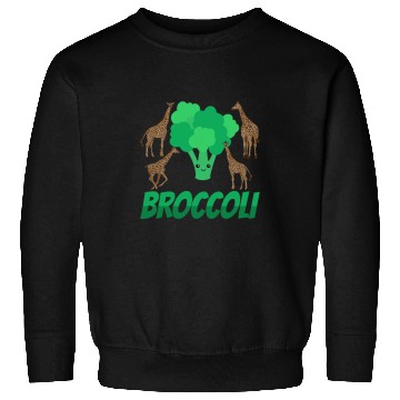 Discover Giraffe Pet Eating Broccoli Sweatshirts