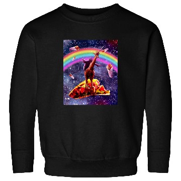 Discover Giraffe Pet Unicorns Giraffes Ridable Space Sloth Sweatshirts