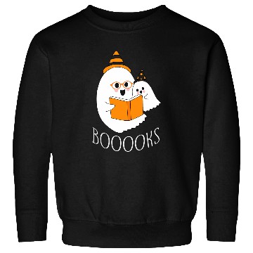 Discover Book Fun Cute ghosts Book Reading Halloween Teacher Booooks ghosts Sweatshirts