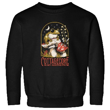 Discover Frog Pet Aesthetic Frog Toad Mushroom Cottagcore Sweatshirts