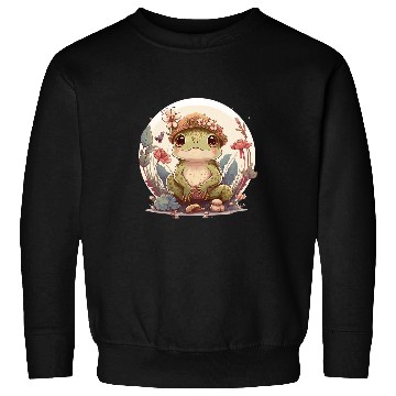 Discover Frog Pet Cute Cottagecore Baby Frog Toad Frog Lovers Sweatshirts