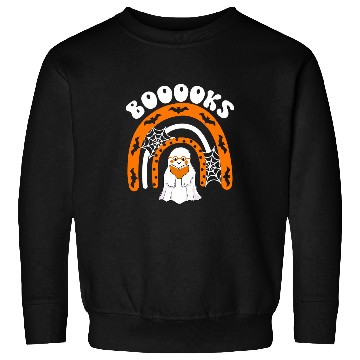 Discover Book Fun Cute ghosts Book Rainbow Reading Top Teacher Booooks Sweatshirts