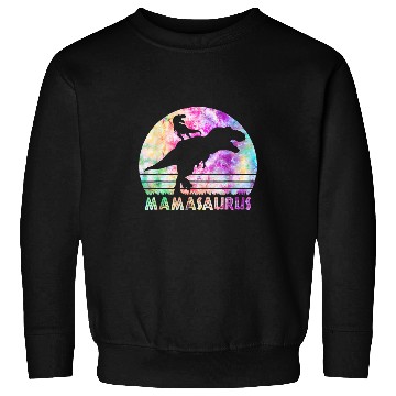 Discover Dinosaur Pet Mamasaurus Tie Dye Sunset Funny Dinosaur Mother Sweatshirts