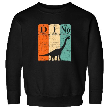 Discover Dinosaur Pet Periodic Table Elements Brontosaurus Paleontologist Sweatshirts