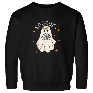 Discover Book Fun Cute ghosts Book Reading Teacher School Funny Halloween 3 Sweatshirts
