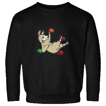 Discover Llama Pet Funny Rock Climbing Llama Alpaca Climber Bouldering Climb Climb Sweatshirts
