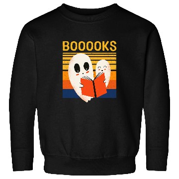 Discover Book Fun Cute ghosts Book Reading Halloween Teacher Puns Booooks Sweatshirts