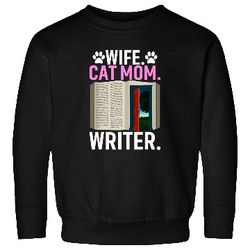 Discover Book Fun Wife Cat Mom Writer Author Book Writing 5 Sweatshirts