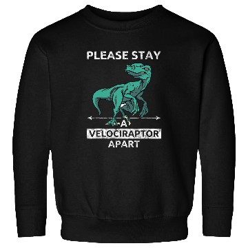 Discover Dinosaur Pet Please Stay A Velociraptor Apart Sweatshirts