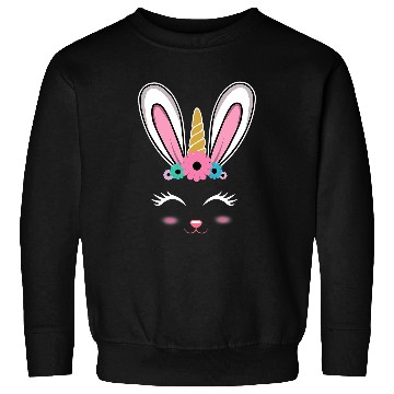 Discover Unicorn Pet Easter Bunny Happy Easter Sweatshirts