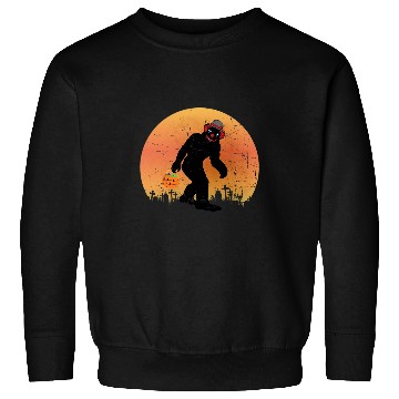 Discover Scary Clown bigfoots Trick or Treating Candy Bucket Graveyard Sweatshirts