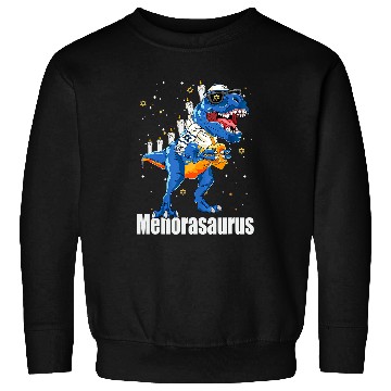 Discover Dinosaur Pet Menorasaurus rexs Menorah Dinosaur TRex Hanukkah Sweatshirts