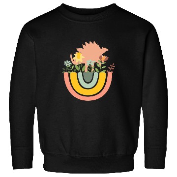 Discover Dinosaur Pet Stegosaurus Dino Rainbow Boho Bohemian Flowers Sweatshirts