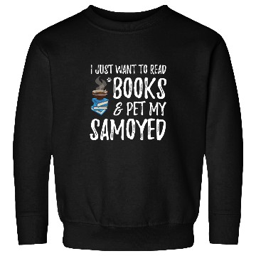 Discover Book Fun Samoyed Avid Book Reader Funny Dog Mom Sweatshirts