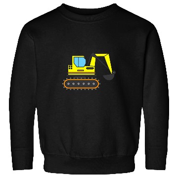 Discover Excavator Fun Construction Site Gift Idea Construction Crawler Sweatshirts