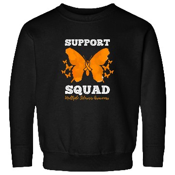 Discover Multiple Sclerosis Ribbon Support Squad Butterfly Sweatshirts