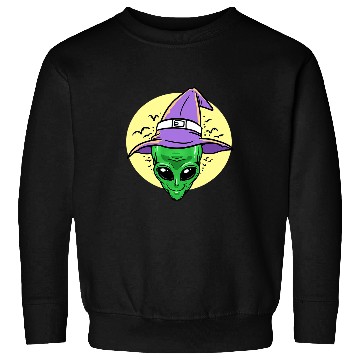 Discover Aliens UFO Wizard Witch Halloween Sweatshirts