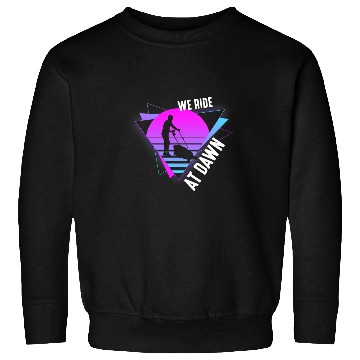 Discover Lawn Mower Fun We Ride At Dawn Vaporwave Lawn Mower Gardening Gardener Sweatshirts