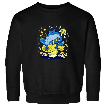 Discover Frog Pet Blue Cute Frog Toad Trippy Weird Animal Mushroom Art Sweatshirts