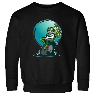 Discover Frog Pet Bored Frog Butterfly Fairy Grunge Aesthetic Cottagecore Sweatshirts