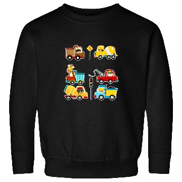 Discover Excavator Fun boy vehicles construction site children Sweatshirts