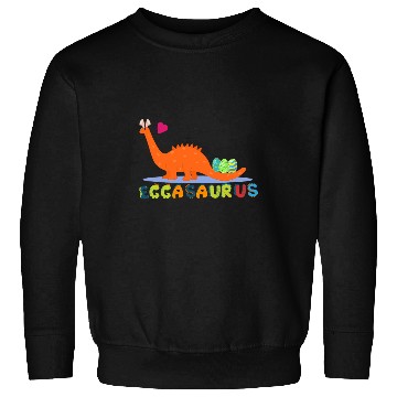 Discover Dinosaur Pet Easter brontosaurus eggs bunny ears eggasaurus cute Sweatshirts