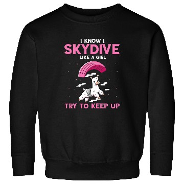 Discover Llama Pet Skydiving Llama I Know I Skydive Paragliding Parachuting Sweatshirts