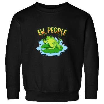 Discover Frog Pet Ew People Frog On Lily Pad Water Sweatshirts