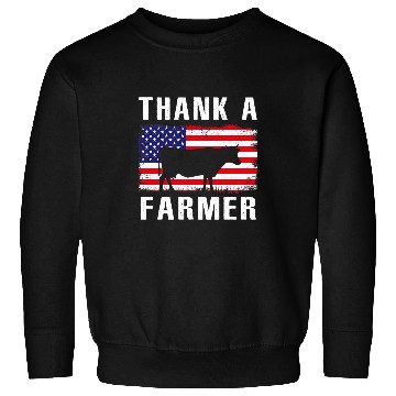 Discover Cow Pet Thank A Farmer Patriotic Daisy Cow American Flag 4th of July 203 Sweatshirts