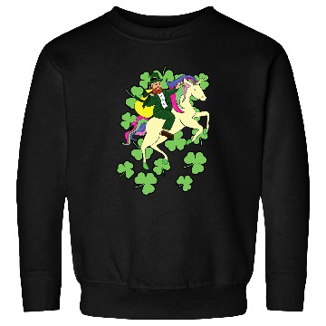 Discover Unicorn Pet St Patricks Day Riding Magical Rainbow Unicorn Lover Sweatshirts