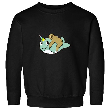 Discover Sloth Pet Gift Narwhal Cute Sloth Riding On Narwhal Sweatshirts
