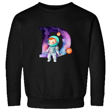 Discover Astronaut Job Space Astronaut Letter D Name Monogram Initial Galaxy Planet Sweatshirts