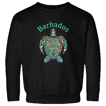 Discover Turtle Pet Barbados Tribal Sweatshirts