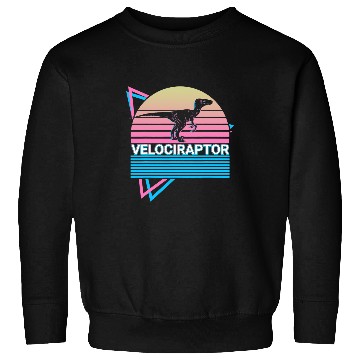 Discover Dinosaur Pet Velociraptor Dinosaur Retro Sweatshirts