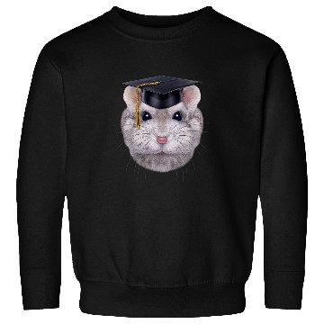 Discover Hamster Pet Sapphire Dwarf Hamster in University Academic Cap Sweatshirts